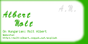 albert molt business card